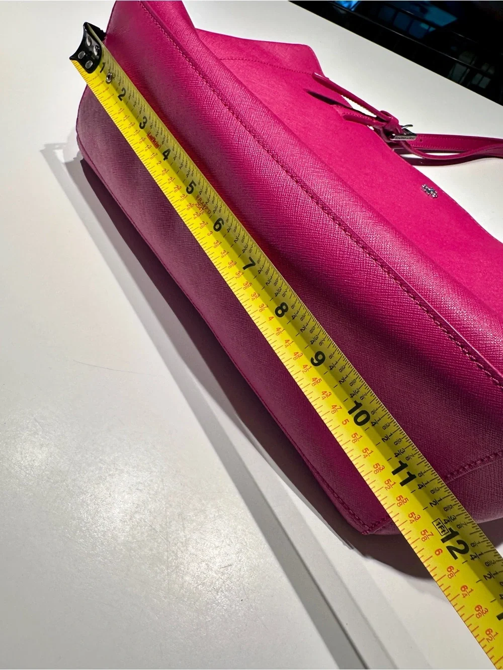 Tory Burch York Saffiano Hot Pink Leather Tote